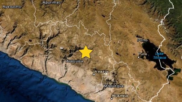  Un sismo de magnitud 3.9 remeció la región Arequipa esta madrugada