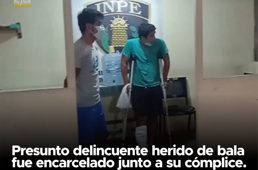  Tarapoto: Presunto delincuente herido de bala fue encarcelado junto a su cómplice.
