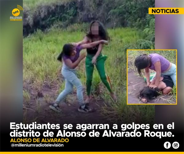  Estudiantes se agarran a golpes en el distrito de Alonso de Alvarado Roque.
