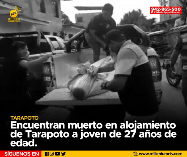  Encuentra muerto en alojamiento de Tarapoto a joven de 27 años de edad.